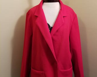 Vintage 1960s lipstick red blazer