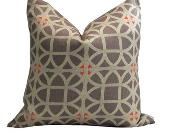 Williamsburg Collection Lamerie Lattice Persimmon Pillow Cover