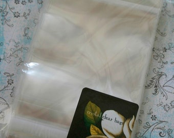 QTY 100 Ultra Clear Bags - Acid and Lignin Free - 4 inch x 4 inch plus Hanging Tab