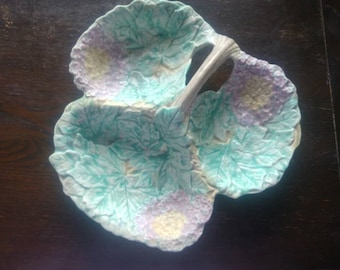 Devonware Hydrangea hors d'oeuvre dish