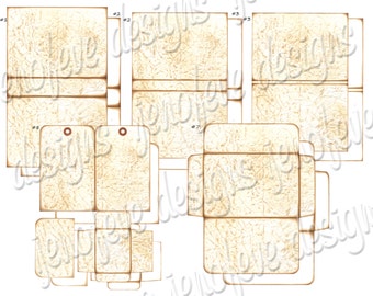 Stack the Pages Printable Mini Album Old Paper & Plain Templates