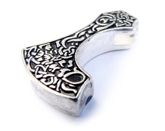 Warrior Hammer chain pendant silver plated, optional with band Warrior Hammer Pendant Viking Medallion Amulet
