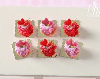 Miniature Pastry "Le Valentin" 2018 - Individual Pastry for Valentine's Day - 12th scale miniature food