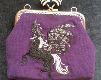 CP546. Coin purse with Fantasy Pegasus design.