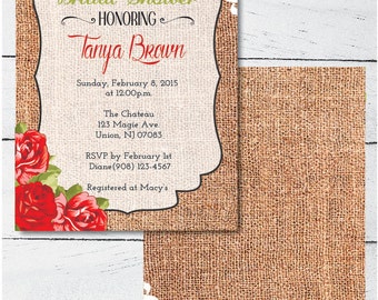 Vintage Bridal Shower Invitation