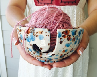 Ceramic Yarn Bowl | Knitting | Yarn Bowl | Pottery | Gift for knitters | handmade in my Charleston, SC studio