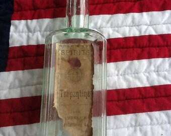Vintage Spirits of Turpentine Bottle