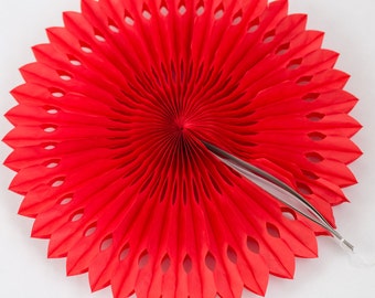 Red Paper Fan 12 inch