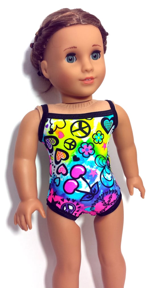 Peace Love and Summer Fun Swimsuit for 18 Dolls Such as