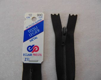 Zip closure, metal, Walnut stain (Z11 990)