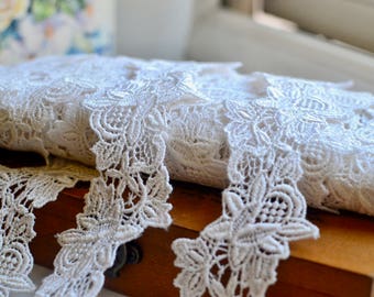 Ivory lace trim I Lace trim I Vintage lace trim I Bridal lace trim I Wedding lace trim I Lace I Trim I Shabby chic lace