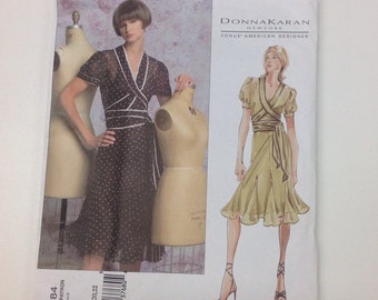 Vogue 2784 Donna Karan Dress Sewing Pattern Plus Sz Sz 18 20 22