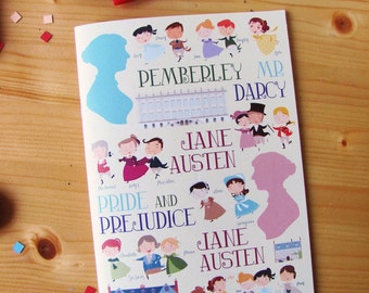 Pride and Prejudice journal. Jane Austen notebook.