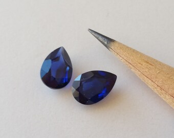 Pear shape cubic zirconia CZ Sapphire blue stone 9x6