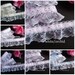 Soft Ruffled Lace with Ribbon, 1+1/2 inch wide select color/ selling by the yard