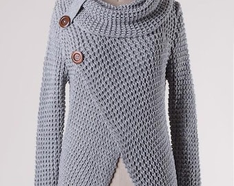 Gracie Button Sweater (Grey)