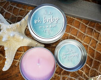 Baby Shower Candles | Custom Label | 12 Count | 4 oz.