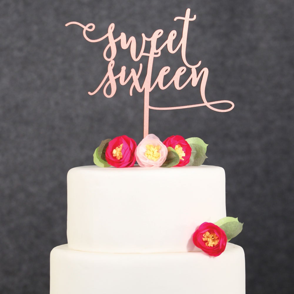 sweet16 cake toppers