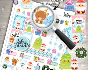 60%OFF - Christmas Stickers, Printable Planner Stickers, Kawaii Stickers, Planner Accessories, Santa Claus Sticker, Seasonal Stickers, Winte
