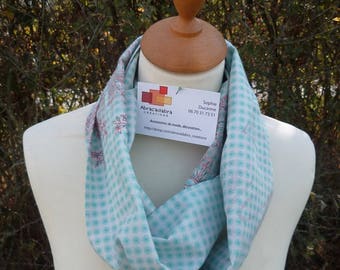 SCARF INFINITY SCARF WITH COTTON PRINTS