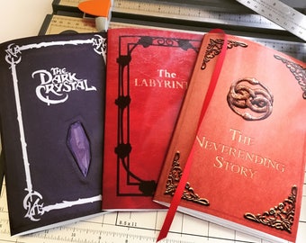 INSTANT DOWNLOAD Labyrinth, The Dark Crystal, & The Neverending Story, Collector’s Edition DIY Notebooks Printable Download