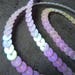 Ribbon / glitter stripes white sequins Pearl 6mm: 1 M