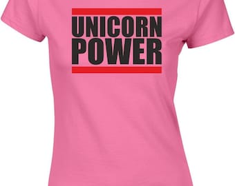 Unicorn Power, Ladies Printed T-Shirt