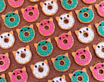Donut Cat Enamel Pin - Your Color Choice