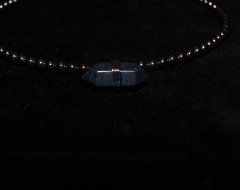 Chic Grey Beaded Choker Necklace