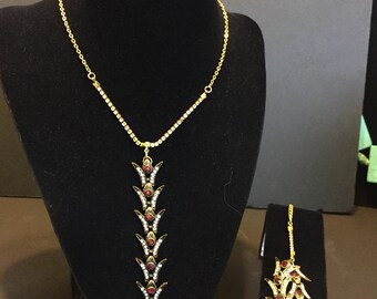 Rhinestone and ruby accent 4 piece set