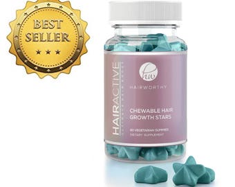 HAIRWORTHY - CHEWABLE FAST Acting Hair Growth Vitamins. Natural supplement for longer, stronger and fuller hair.