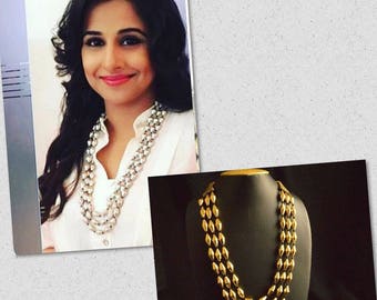 Indian Dholki Mala, Bormala, Dholki beads necklace, Indian Jewelry,Bridal Jewelry, Bollywood,Ethnic,Statement Necklace, Dholki Haar, Bormaal