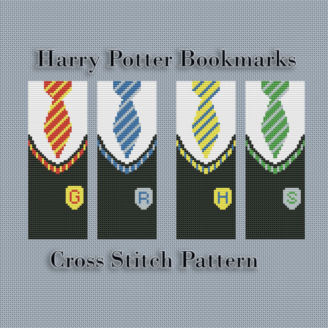 Harry Potter bookmarks cross stitch pattern pdf Harry Potter