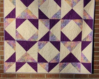 Batik Quilt, Homemade Quilt, Patchwork Quilt, Lap Quilt, Quilted Throw, Handmade Quilt, Sofa Quilt
