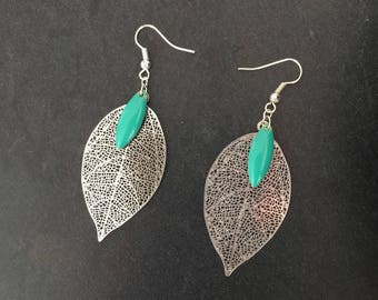 silver plated dangle earrings