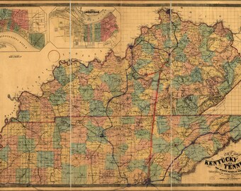 Poster, Many Sizes Available; Map Of Kentucky And Tennessee 1861 P2