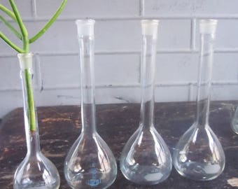 Science Glass / Small thin beakers / Pyrex Laboratory Glass / Great Scientific Decor and Style
