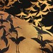 Japanese golden crane brocade black and red fabric, hand made noren curtain, Japanese brocade fabric decoration, noren japanese obi fabric,
