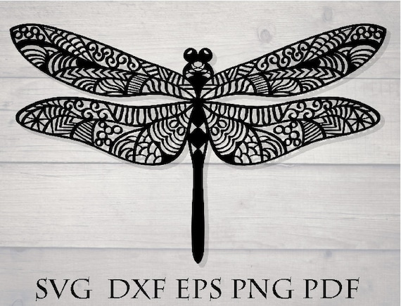 Dragonfly mandala svg / zentangle dragonfly svg / butterfly