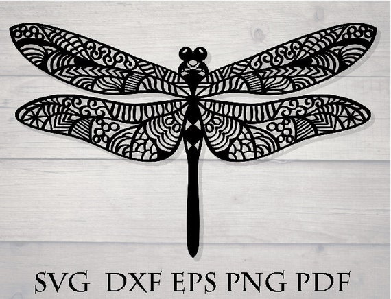 Download Dragonfly mandala svg / zentangle dragonfly svg / butterfly