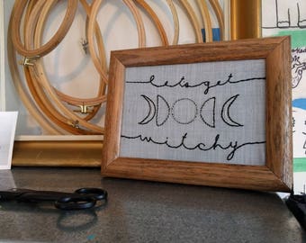 Get Witchy - Framed Embroidery Art