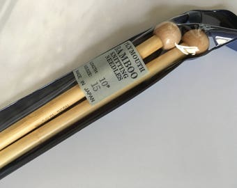 Plymouth Bamboo Knitting Needles Single Point Size US 15 (10.0mm) 10-inch