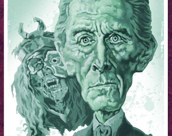 Peter Cushing in 'Legend of the 7 Golden Vampires' - 42cm x 30cm signed art print