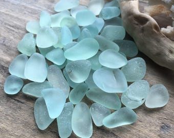 50 Pieces of Aqua Sea Glass