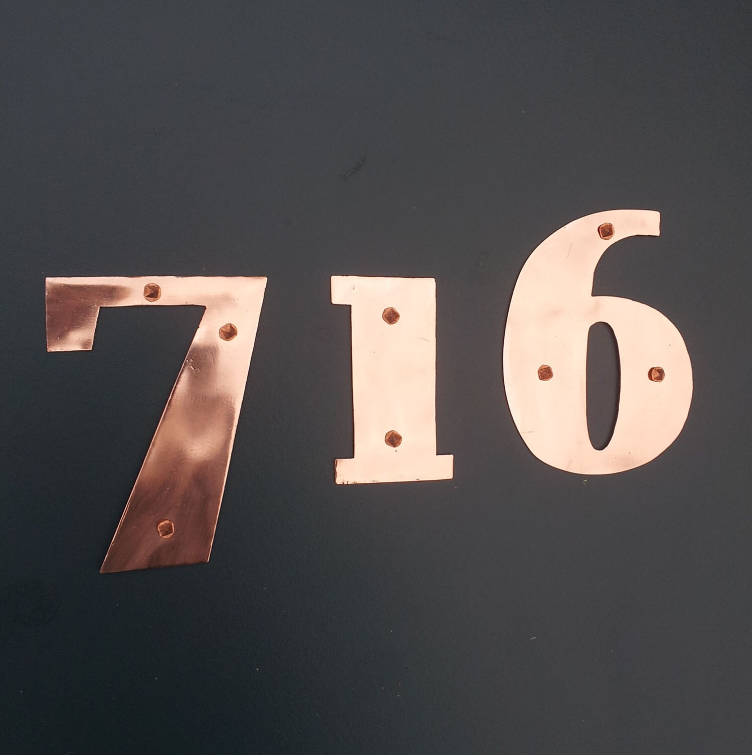 diy copper mailbox house numbers in art deco 4 100mm high in
