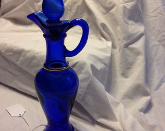 AVON Blue Glass Decanter