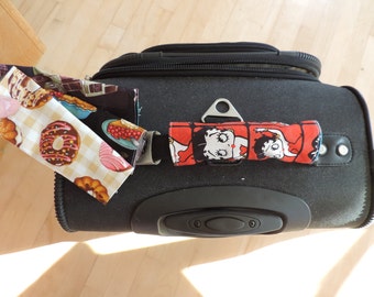 suitcase handle tag travel plane bus school snap handle tag kids teen woman men gift traveler trip