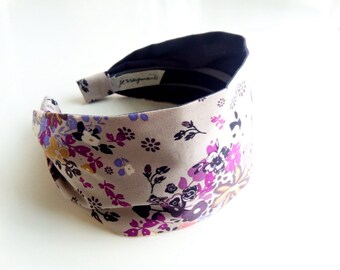 Headbands for Women - fabric headbands adult headband cotton hairband woman Flower Hairband - Wide Comfy No Slip rock n romance femme metale