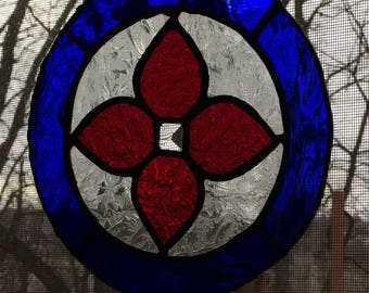 Suncatcher, round, stained glass