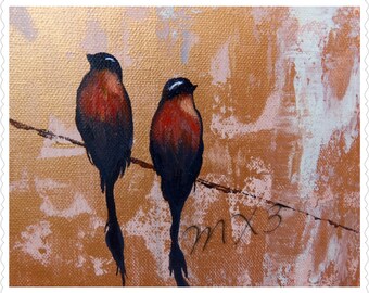 Birds on a Wire Print, Love Birds Print, Bedroom Wall Decor, Bathroom Decor, Gift for Her, Springtime Decor, Mother's Day Gift